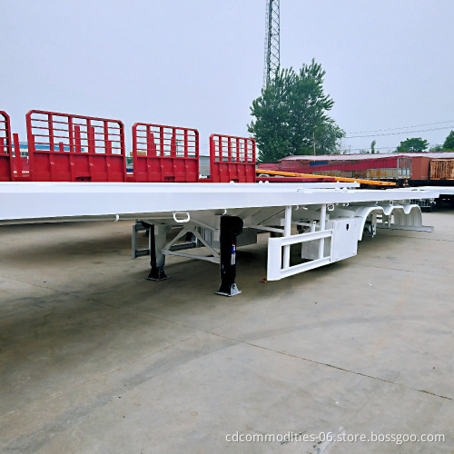 Trustworthy Good Sale 2/3 Axle Container Flatbed Semi Trailer